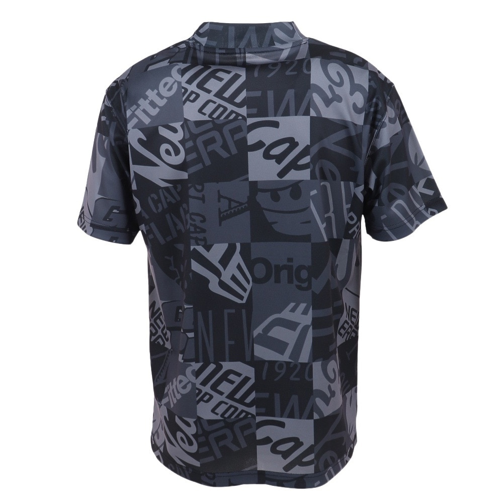 ニューエラ（NEW ERA）（メンズ）ゴルフウェア 吸汗 速乾 モックネック 半袖 ミッドネック Tシャツ アーカイブロゴ 13682110
