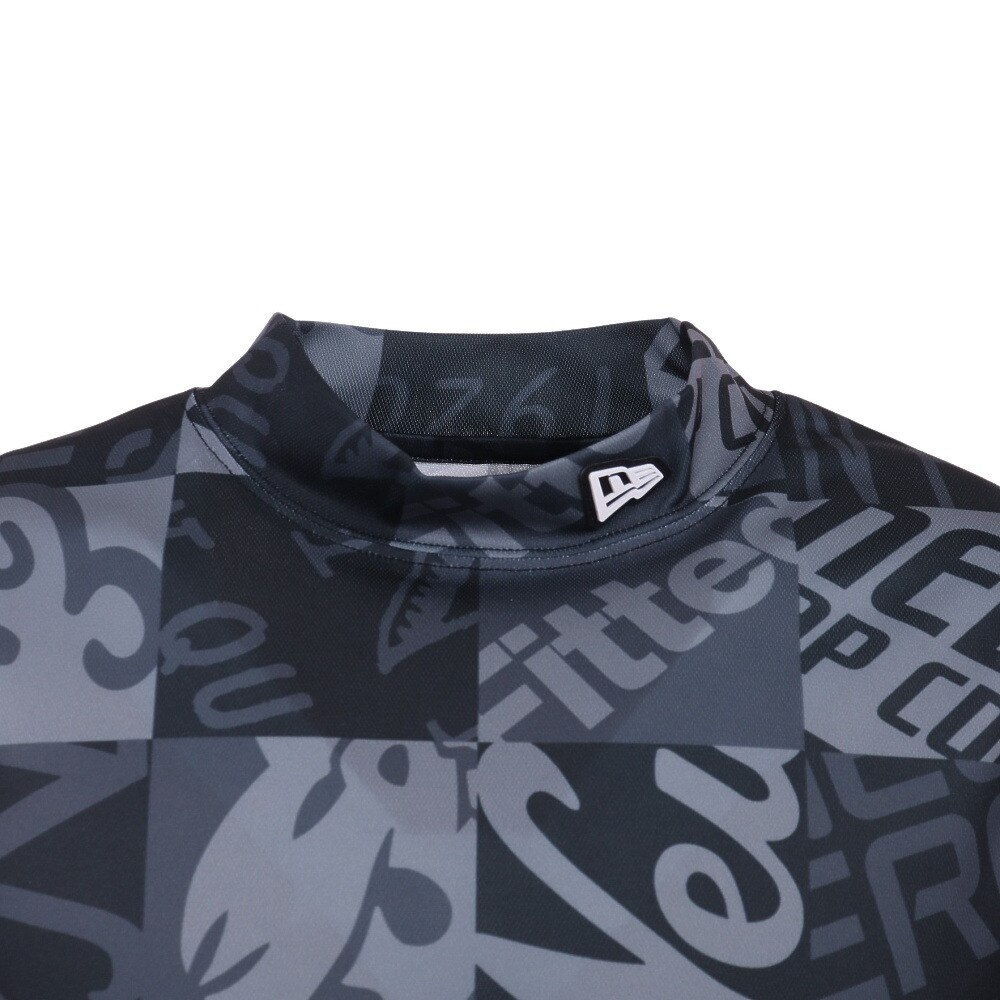 ニューエラ（NEW ERA）（メンズ）ゴルフウェア 吸汗 速乾 モックネック 半袖 ミッドネック Tシャツ アーカイブロゴ 13682110