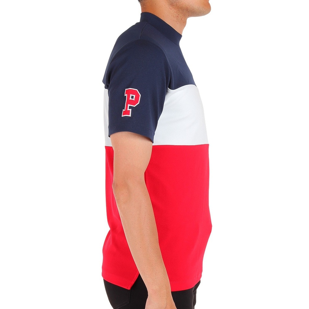 プーマ（PUMA）（メンズ）ゴルフウェア ブロッキング 半袖 モックネック トップス 622419-02