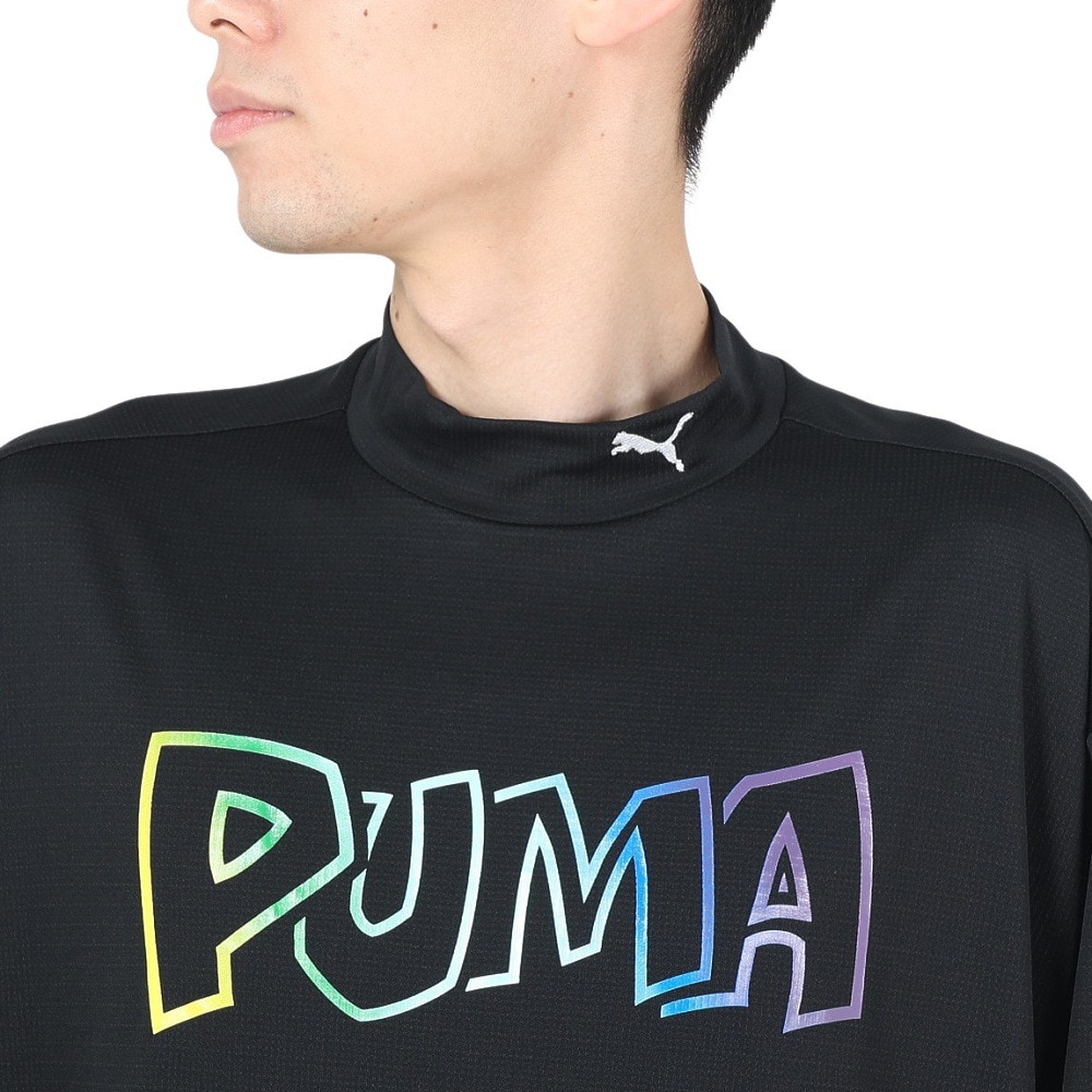 プーマ（PUMA）（メンズ）ゴルフウェア 半袖 ストリート ロゴ モック 624285-01