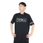 プーマ（PUMA）（メンズ）ゴルフウェア 半袖 ストリート ロゴ モック 624285-01