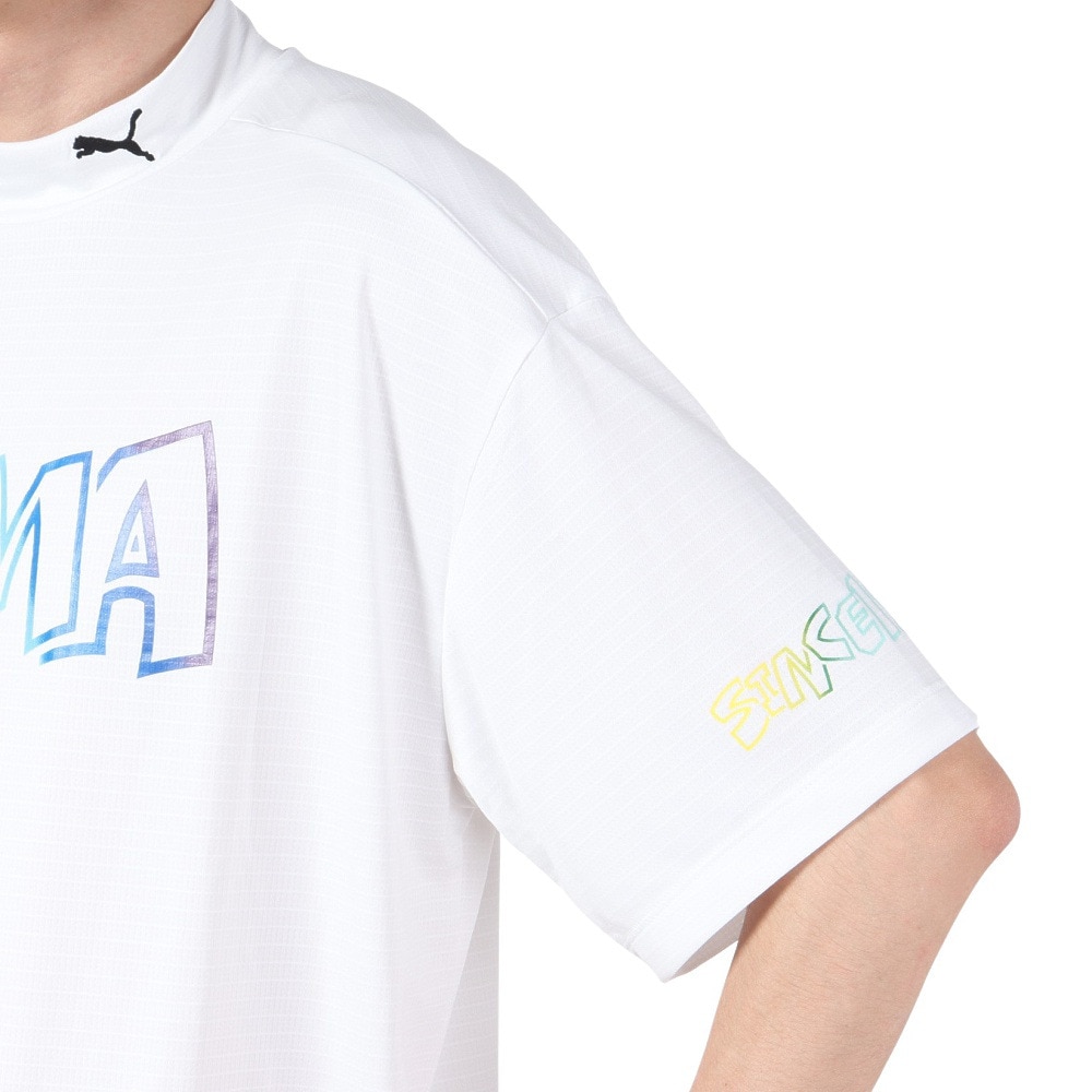 プーマ（PUMA）（メンズ）ゴルフウェア 半袖 ストリート ロゴ モック 624285-03