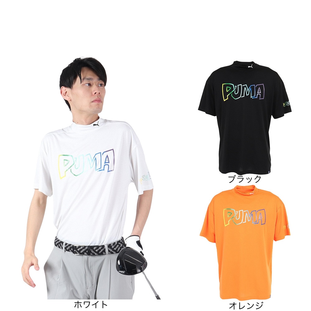 プーマ（PUMA）（メンズ）ゴルフウェア 半袖 ストリート ロゴ モック 624285-01