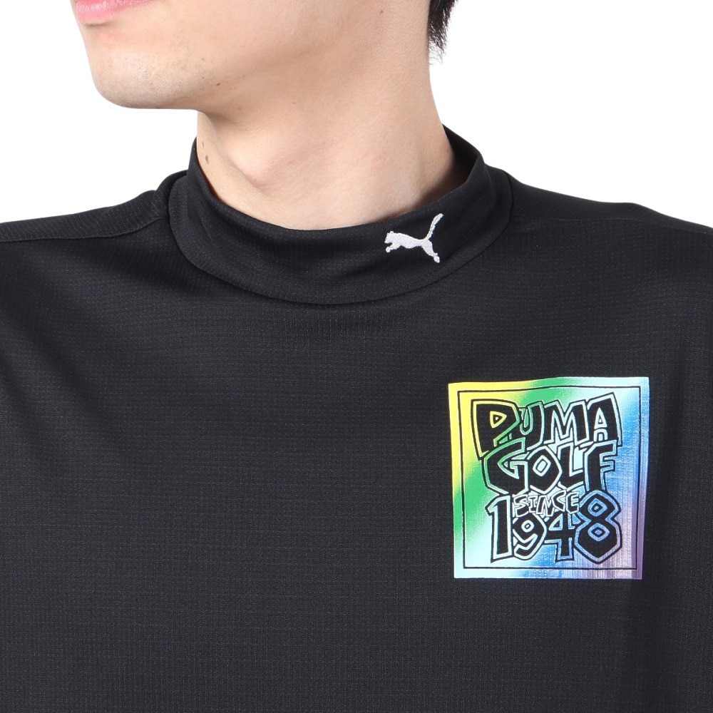 プーマ（PUMA）（メンズ）ゴルフウェア 半袖 ストリート プリント モックTシャツ 624286-01
