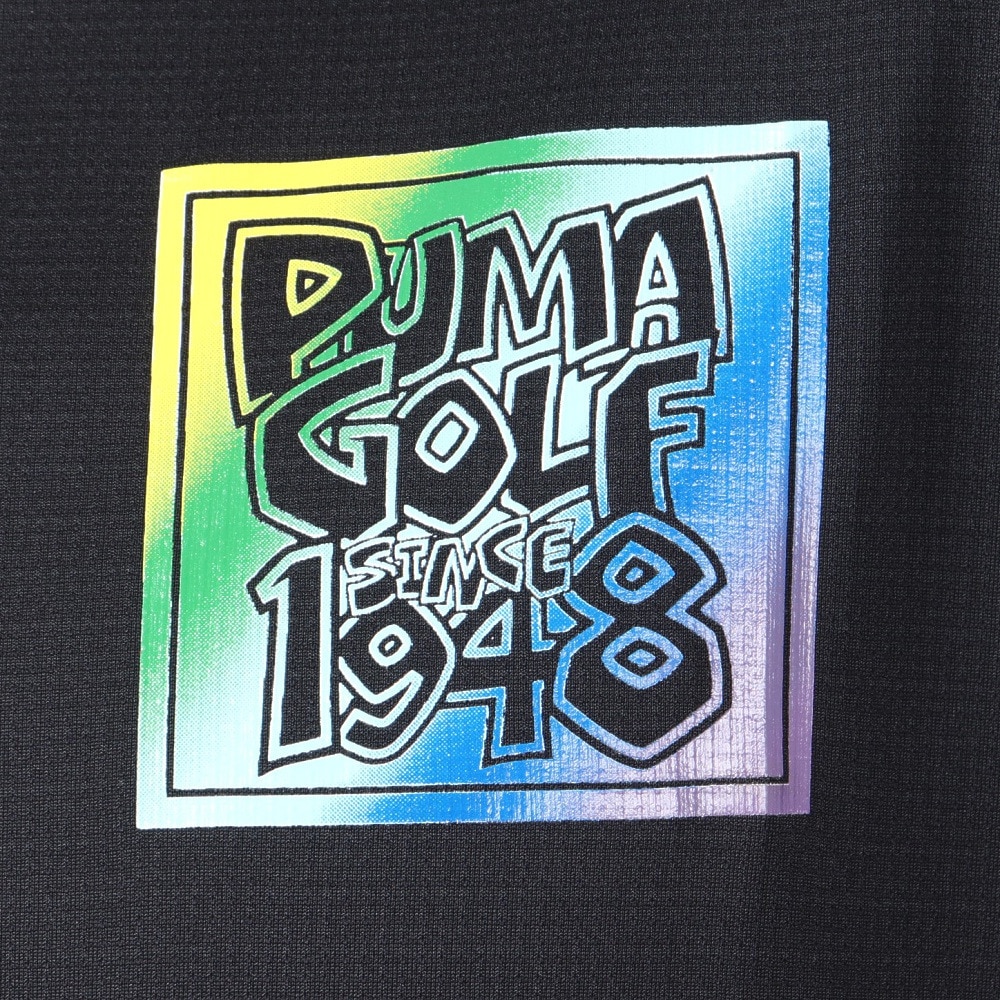 プーマ（PUMA）（メンズ）ゴルフウェア 半袖 ストリート プリント モックTシャツ 624286-01