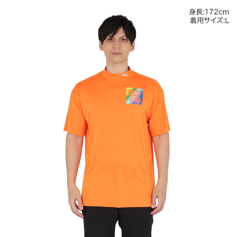 プーマ（PUMA）（メンズ）ゴルフウェア 半袖 ストリート プリント モック 624286-02