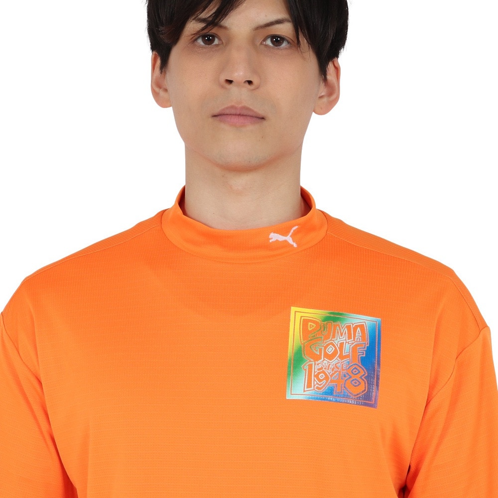 プーマ（PUMA）（メンズ）ゴルフウェア 半袖 ストリート プリント モック 624286-02