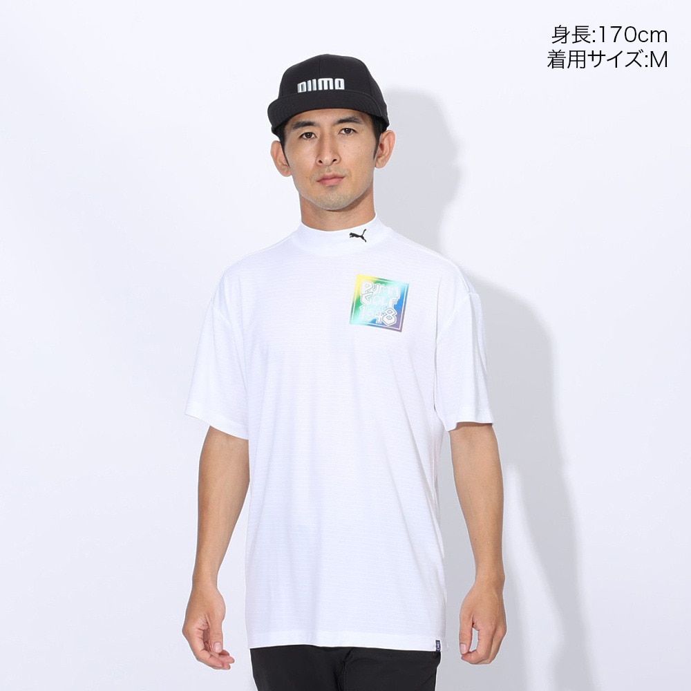 プーマ（PUMA）（メンズ）ゴルフウェア 半袖 ストリート プリント モックTシャツ 624286-03