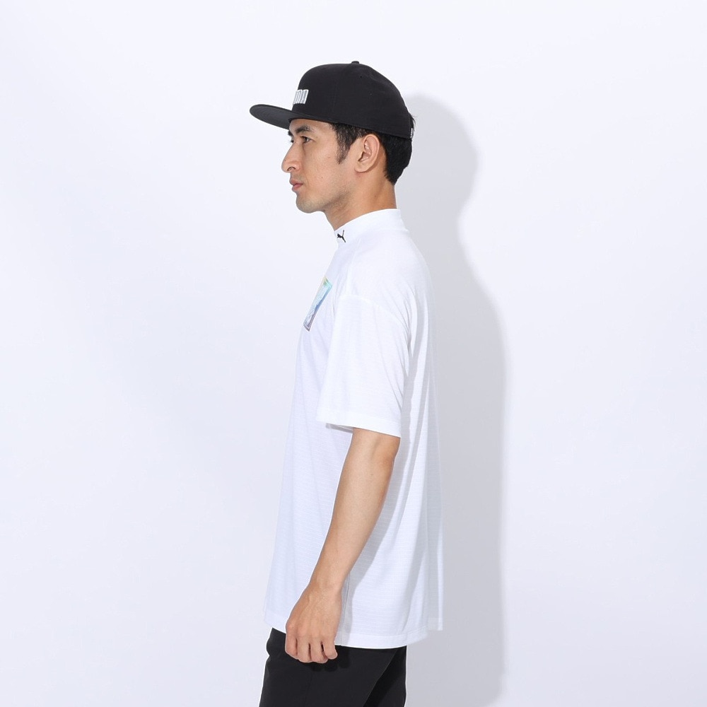 プーマ（PUMA）（メンズ）ゴルフウェア 半袖 ストリート プリント モックTシャツ 624286-03