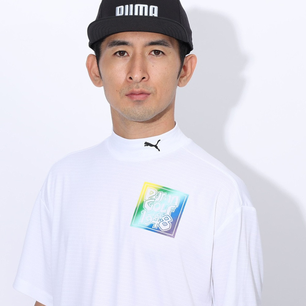 プーマ（PUMA）（メンズ）ゴルフウェア 半袖 ストリート プリント モックTシャツ 624286-03