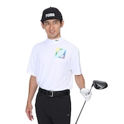 (メンズ)ゴルフウェア 半袖 ストリート プリント モックTシャツ 624286