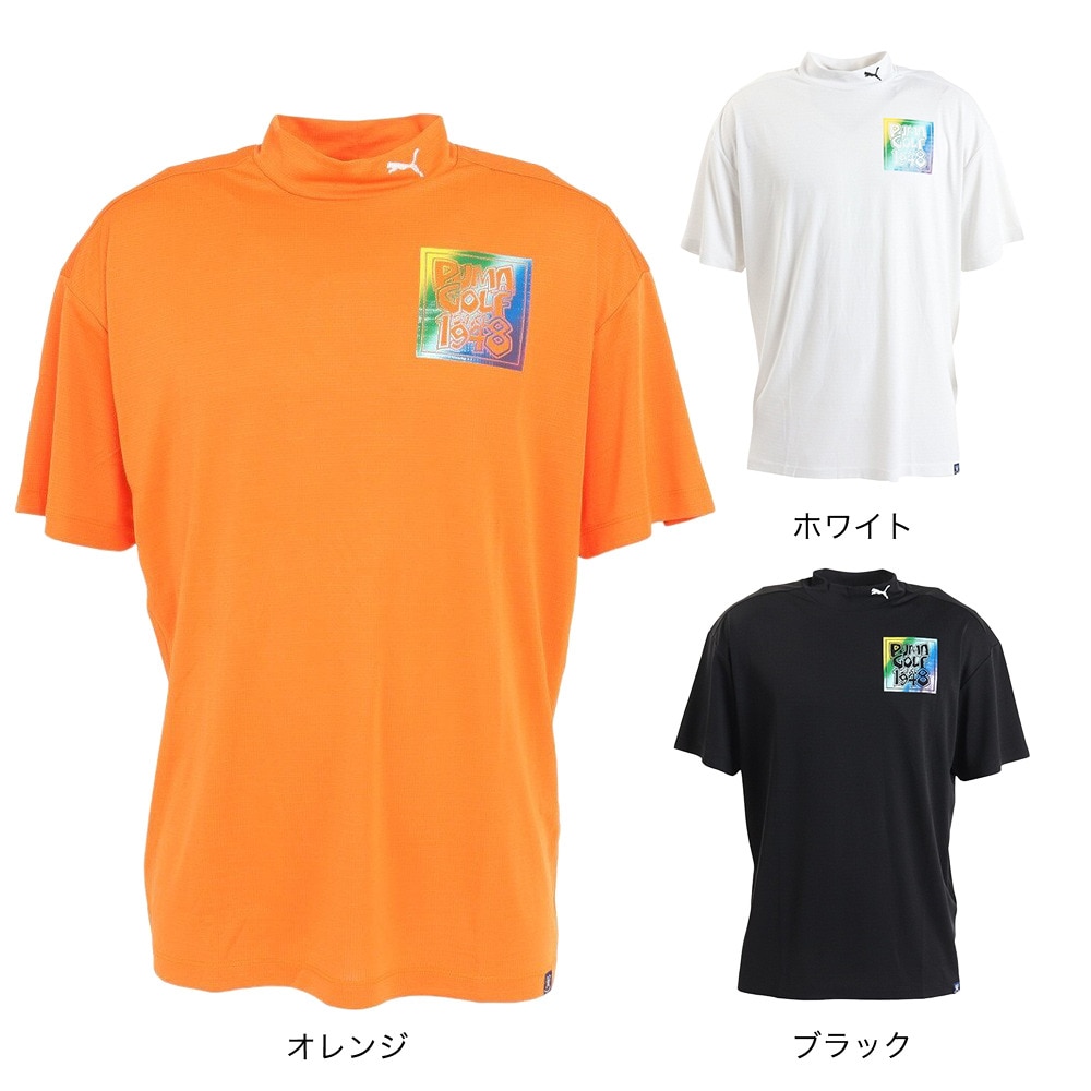 プーマ（PUMA）（メンズ）ゴルフウェア 半袖 ストリート プリント モックTシャツ 624286-03