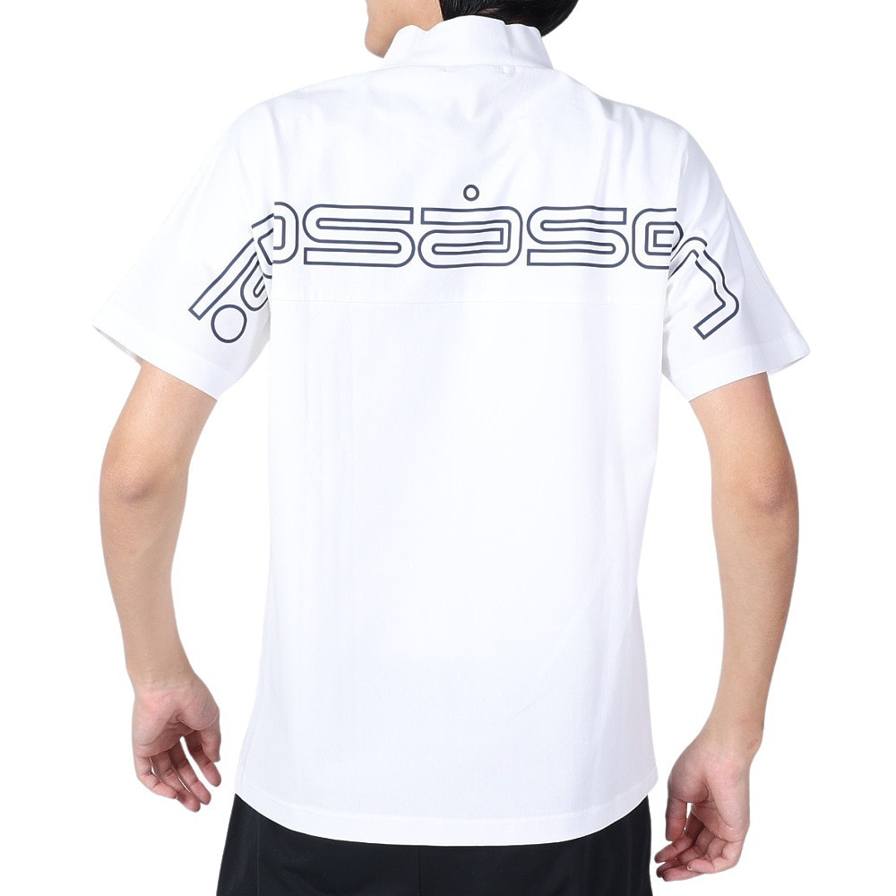 ROSASEN（メンズ）ゴルフウェア 半袖 A-Line モックネックロゴTシャツ 047-29941-004