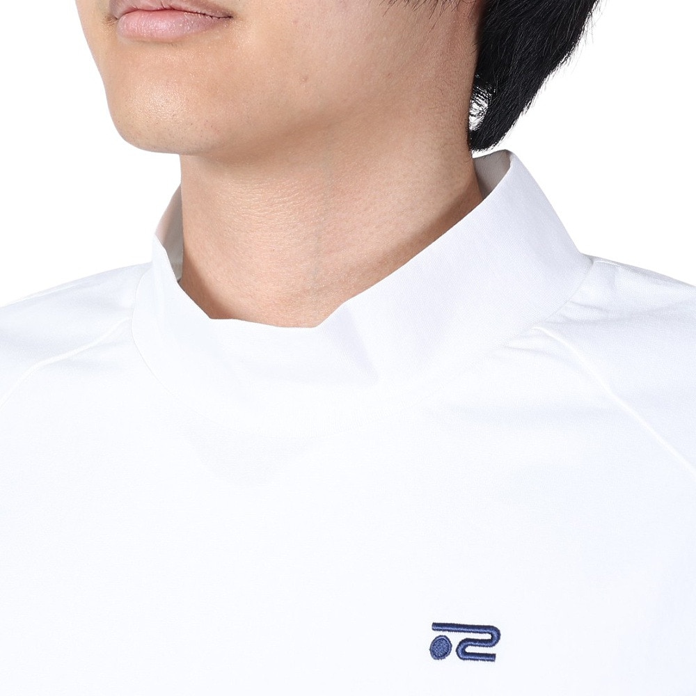 ROSASEN（メンズ）ゴルフウェア 半袖 A-Line モックネックロゴTシャツ 047-29941-004