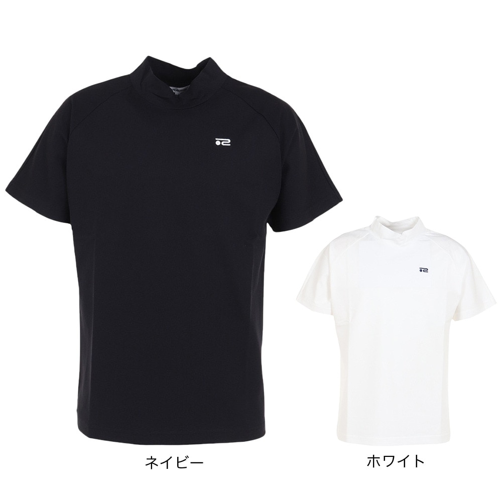 ROSASEN（メンズ）ゴルフウェア 半袖 A-Line モックネックロゴTシャツ 047-29941-098