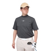 (メンズ)ゴルフウェア モックネック 吸水 ロゴ 半袖Tシャツ 7AI010-0GPN