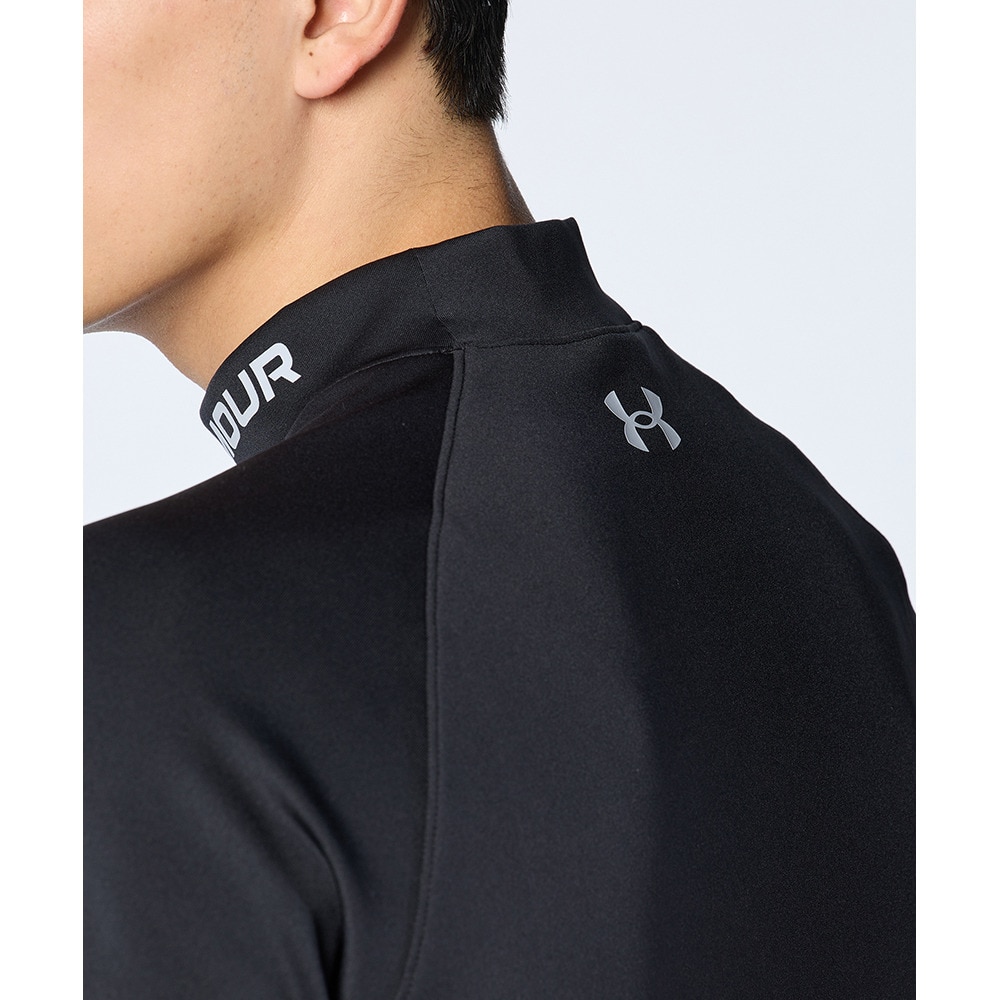 アンダーアーマー（UNDER ARMOUR）（メンズ）ゴルフウェア 半袖 ワードマーク ショートスリーブ モックネック シャツ 1384830 001