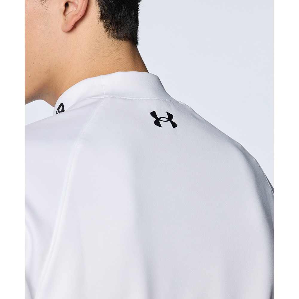 アンダーアーマー（UNDER ARMOUR）（メンズ）ゴルフウェア 半袖 ワードマーク ショートスリーブ モックネック シャツ 1384830 100
