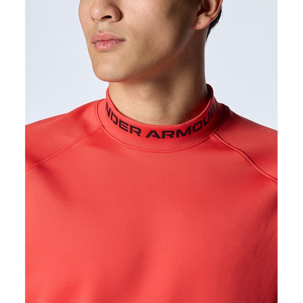 アンダーアーマー（UNDER ARMOUR）（メンズ）ゴルフウェア 通気性 半袖 ワードマーク モックネック シャツ 1384830 814