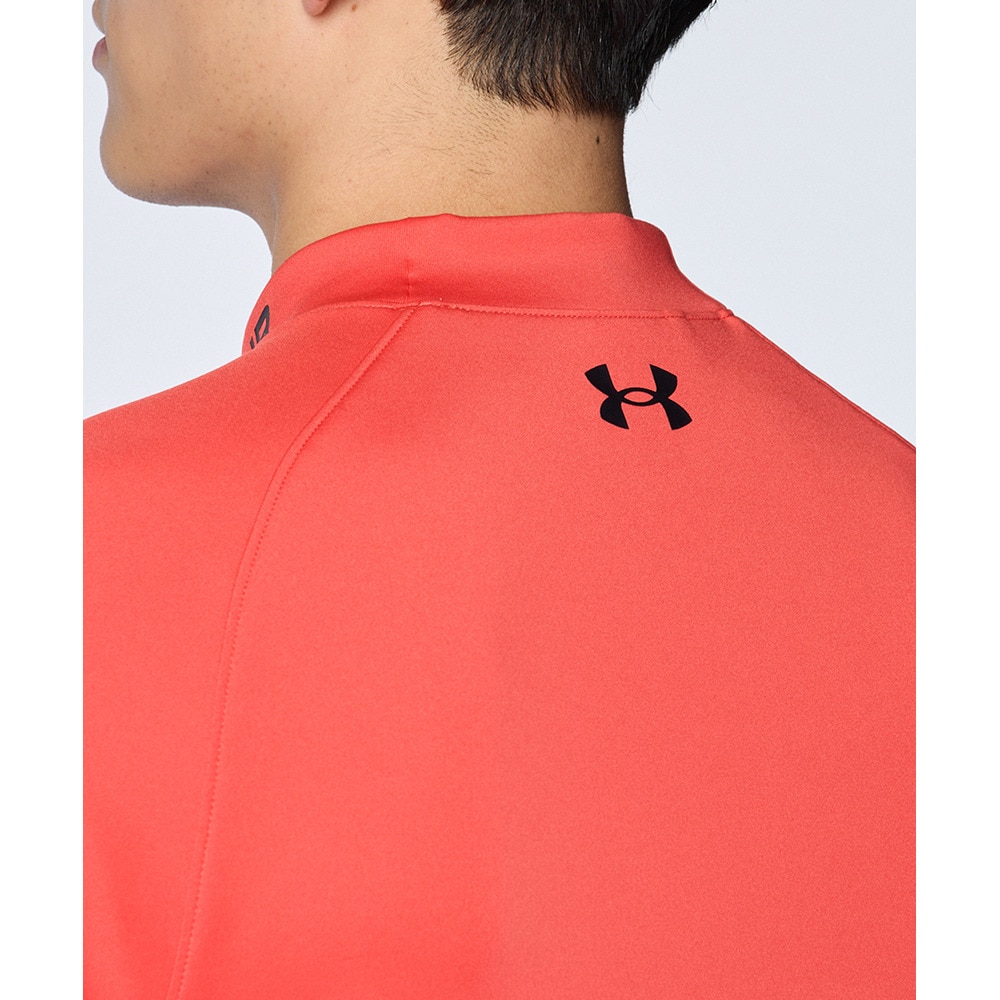 アンダーアーマー（UNDER ARMOUR）（メンズ）ゴルフウェア 通気性 半袖 ワードマーク モックネック シャツ 1384830 814