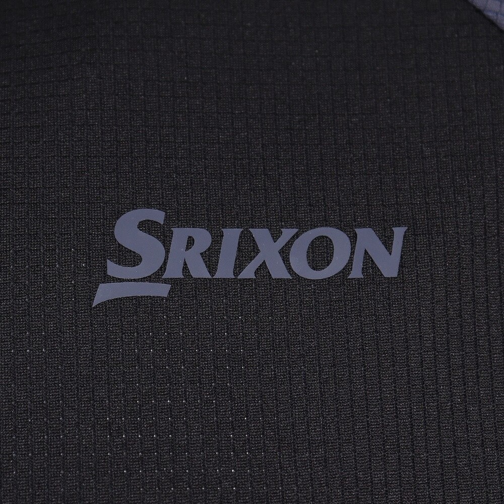 スリクソン（SRIXON）（メンズ）ゴルフウェア モックネック ゴルフ 半袖 メンズ 三段配色ワッフルメッシュシャツ RGMVJA10 BK00