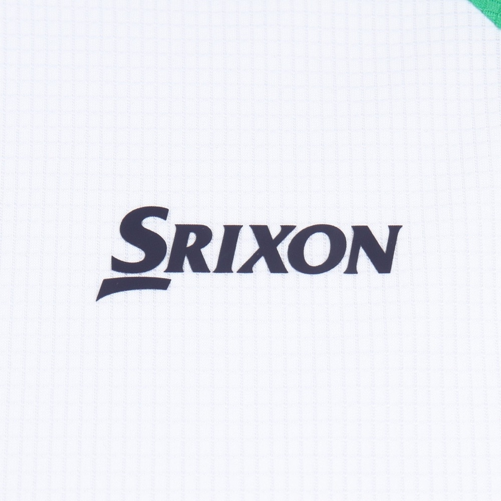 スリクソン（SRIXON）（メンズ）ゴルフウェア モックネック ゴルフ 半袖 メンズ 三段配色ワッフルメッシュシャツ RGMVJA10 WH00