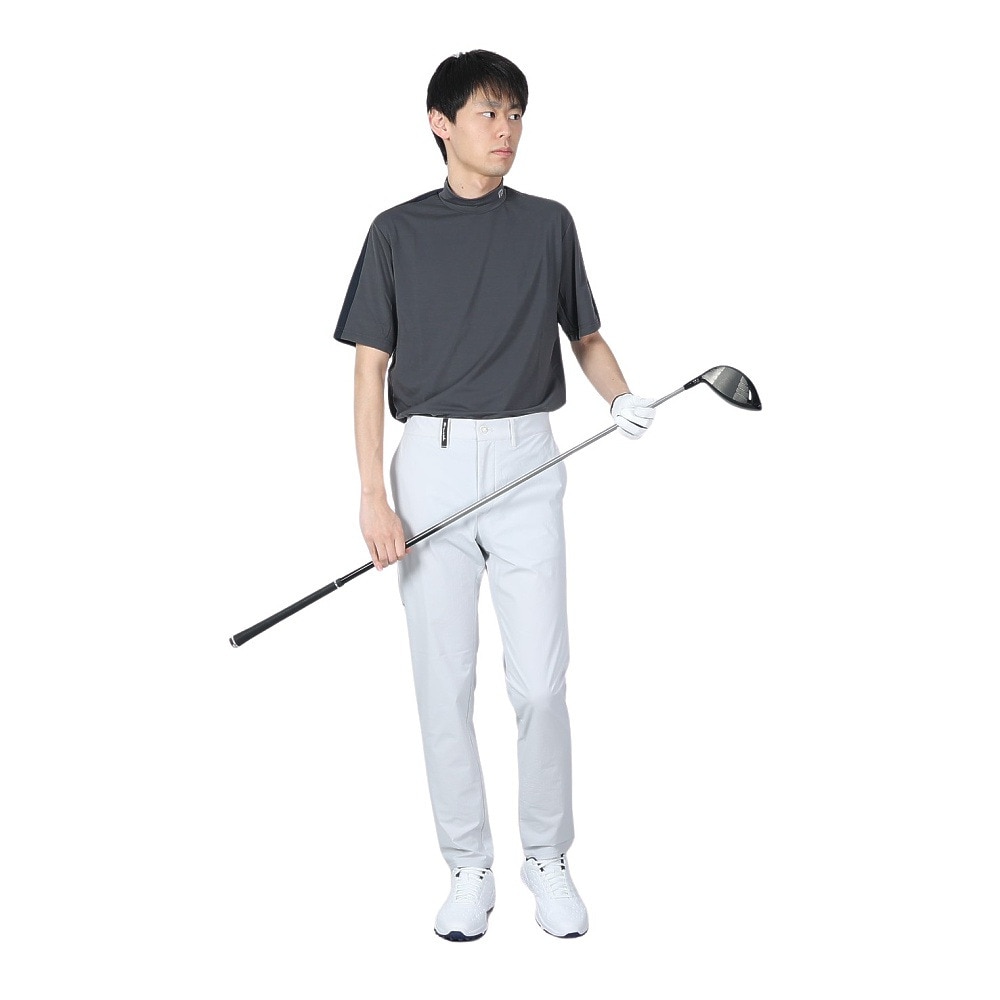 トラヴィスマシュー（Travis Mathew）（メンズ）ゴルフウェア 吸汗速乾 半袖テック モックネックシャツ ストレッチ 7AF074-0BLK