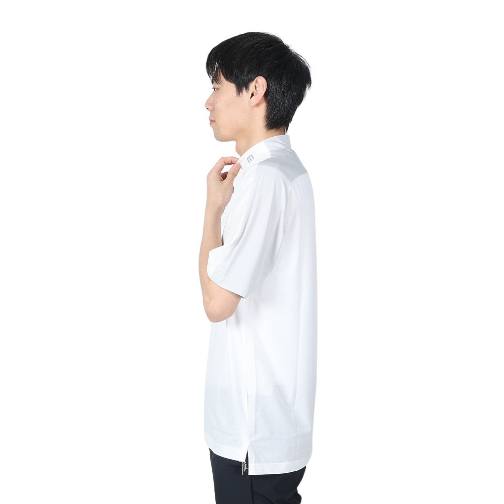 トラヴィスマシュー（Travis Mathew）（メンズ）ゴルフウェア 吸汗速乾 半袖テック モックネックシャツ ストレッチ 7AF074-1WHT