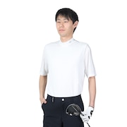(メンズ)ゴルフウェア モックネックシャツ 半袖テック 吸汗速乾 ストレッチ ハイネック 7AF074