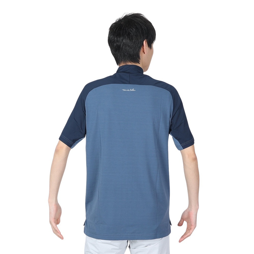 トラヴィスマシュー（Travis Mathew）（メンズ）ゴルフウェア 吸汗速乾 半袖テック モックネックシャツ ストレッチ 7AF074-4NAV