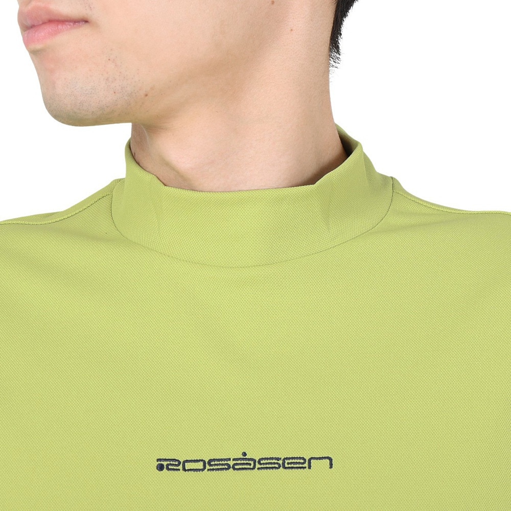 ROSASEN（メンズ）ゴルフウェア 吸水速乾 テクニスタカノコ半袖モックネック 044-21241-023