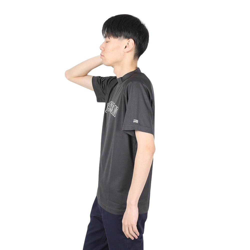 ROSASEN（メンズ）ゴルフウェア 吸水速乾 A-Line モックネック 半袖シャツ 047-21441-019