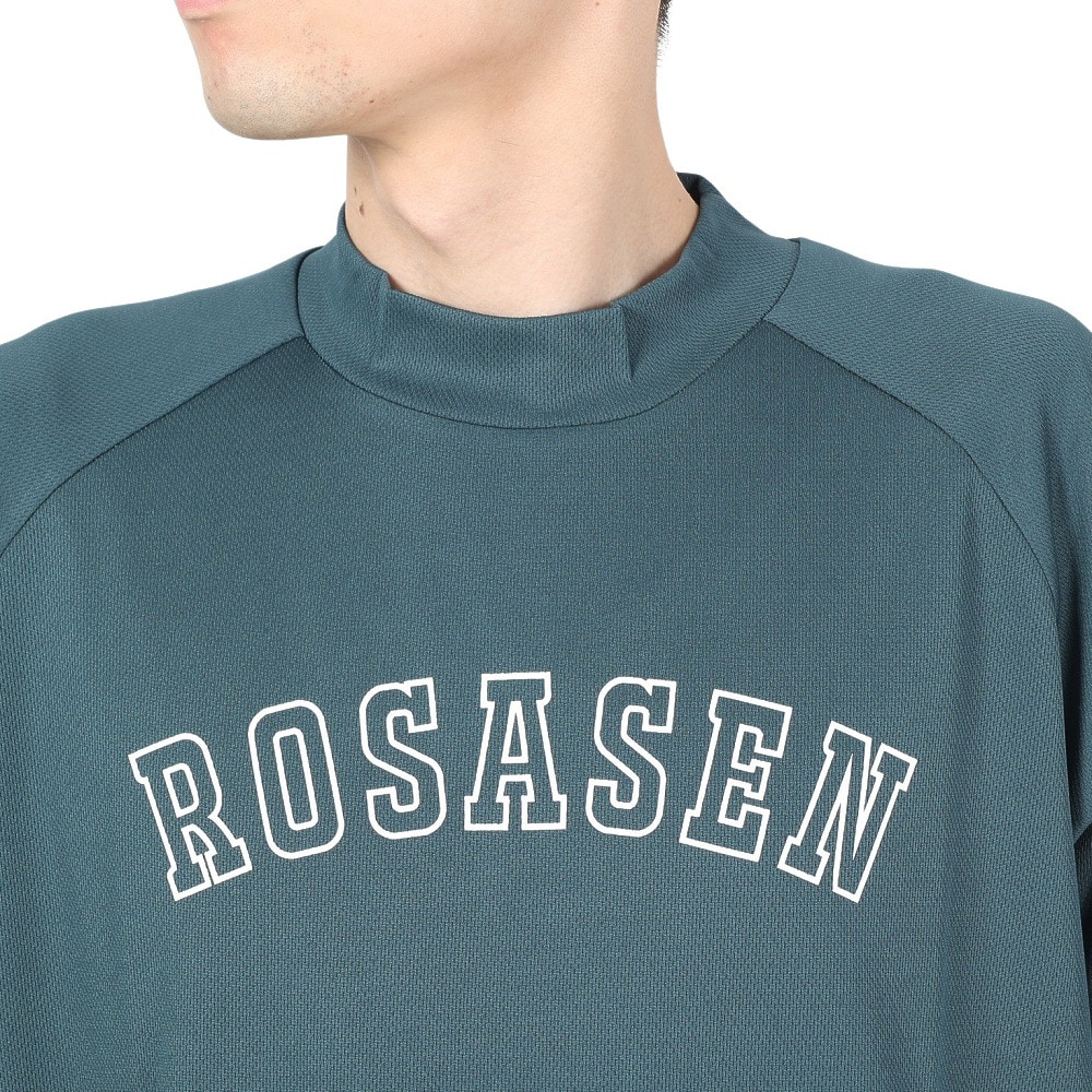 ROSASEN（メンズ）ゴルフウェア 吸水速乾 A-Line モックネック 半袖シャツ 047-21441-023