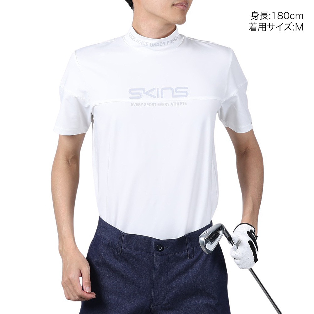 スキンズ（SKINS）（メンズ）アクティブウェア ゴルフ モックネックシャツ 184-21344-004