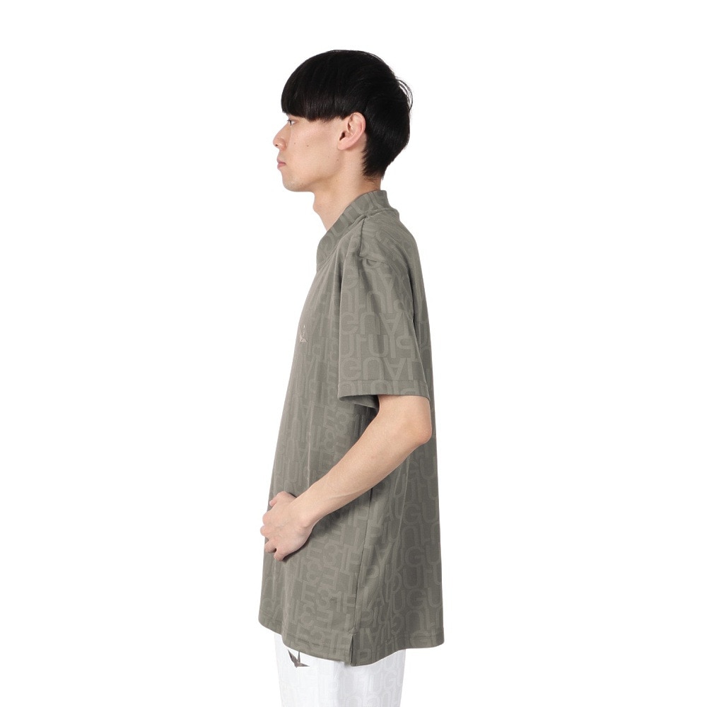 ウノ ピゥ ウノ ウグァーレ トレ（1PIU1UGUALE3）（メンズ）ゴルフ 半袖 モックネック シャツ GRT206 GRY