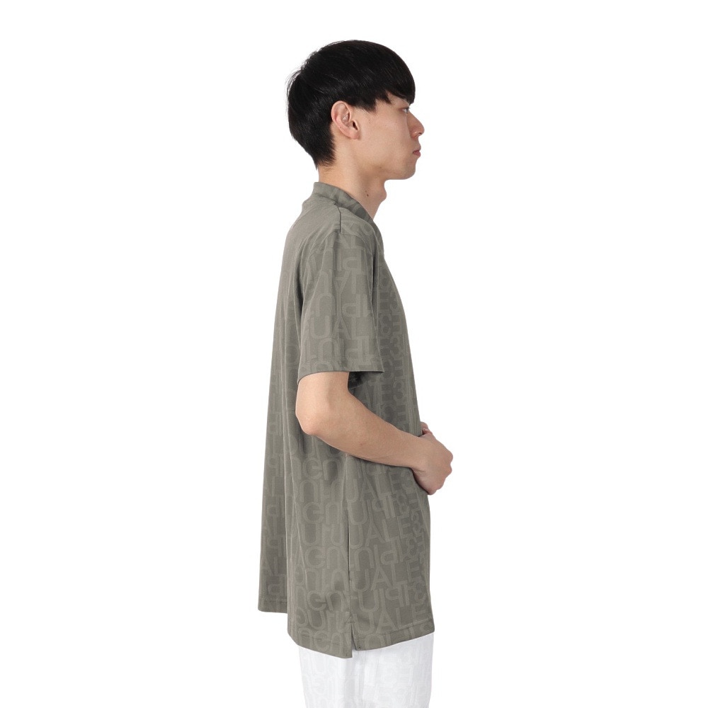 ウノ ピゥ ウノ ウグァーレ トレ（1PIU1UGUALE3）（メンズ）ゴルフ 半袖 モックネック シャツ GRT206 GRY