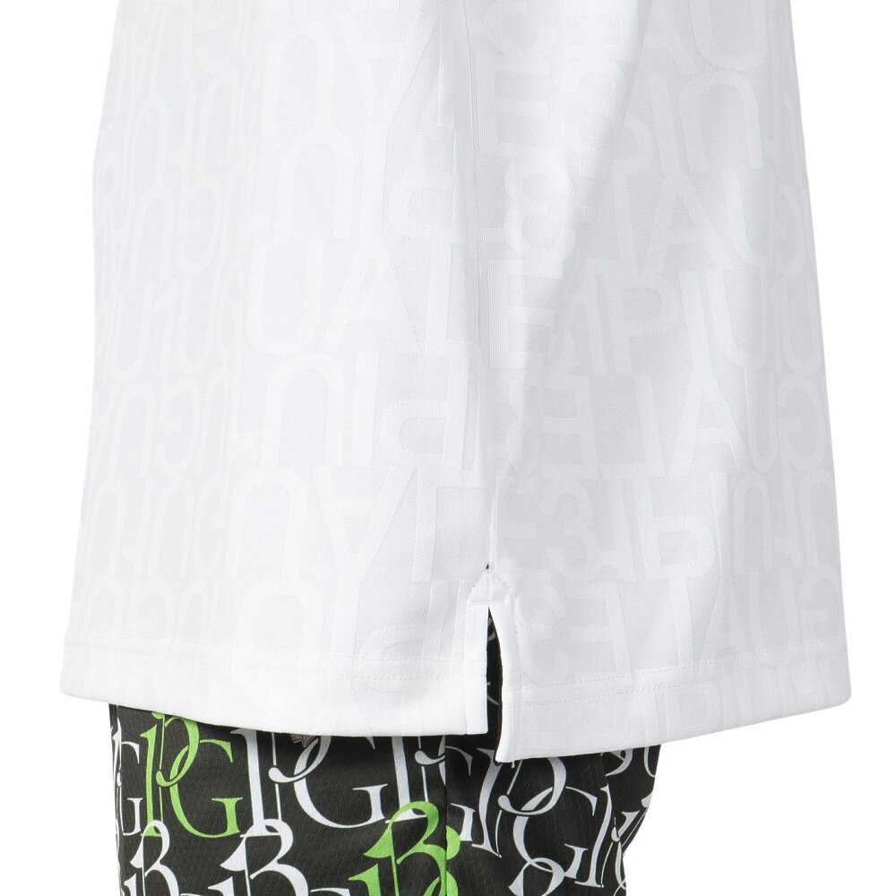 ウノ ピゥ ウノ ウグァーレ トレ（1PIU1UGUALE3）（メンズ）ゴルフ 半袖 モックネック シャツ GRT206 WHT