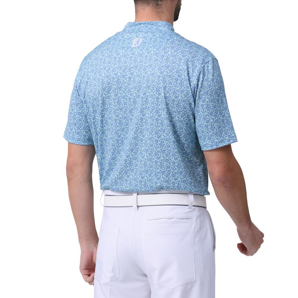 フットジョイ（FOOT JOY）（メンズ）ゴルフウェア フラワープリント半袖モックネックシャツ 81785 FJ-S24-S25