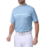 フットジョイ（FOOT JOY）（メンズ）モックネック ゴルフ 半袖 フラワープリント半袖モックネックシャツ 81785