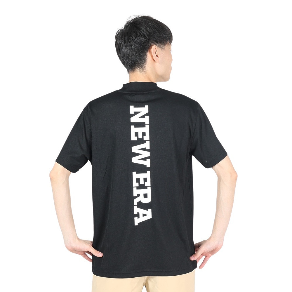 ニューエラ（NEW ERA）（メンズ、レディース）ゴルフ モックネック 半袖 鹿の子 ミッドネック Tシャツ Vertical Logo 14109049