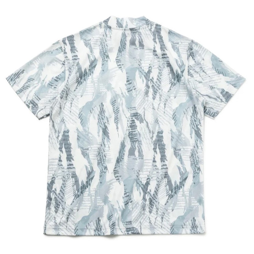ニューエラ（NEW ERA）（メンズ、レディース）ゴルフウェア 半袖モックネック 吸汗速乾 ミッドネック Tシャツ Tiger Stripe Camo 14109050