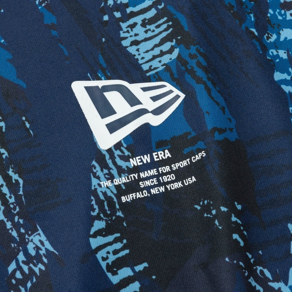 ニューエラ（NEW ERA）（メンズ、レディース）ゴルフウェア 半袖モックネック 吸汗速乾 ミッドネック Tシャツ Tiger Stripe Camo 14109051