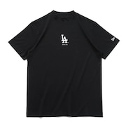 ニューエラ（NEW ERA）（メンズ）モックネック ゴルフ 半袖 メンズ Tシャツ MLB ロサンゼルス・ドジャース ブラック 14109058