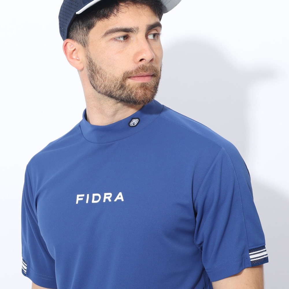 フィドラ（FIDRA）（メンズ）ゴルフウェア 半袖 モックネックシャツ FD5RTG03 NVY