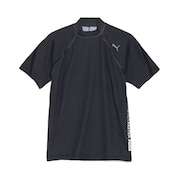 プーマ（PUMA）（メンズ）ゴルフウェア PF ストレッチスムース テックカット AOP モックネック半袖シャツ 627607-01