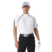 プーマ（PUMA）（メンズ）ゴルフウェア PF ストレッチスムース テックカット AOP モックネック半袖シャツ 627607-03