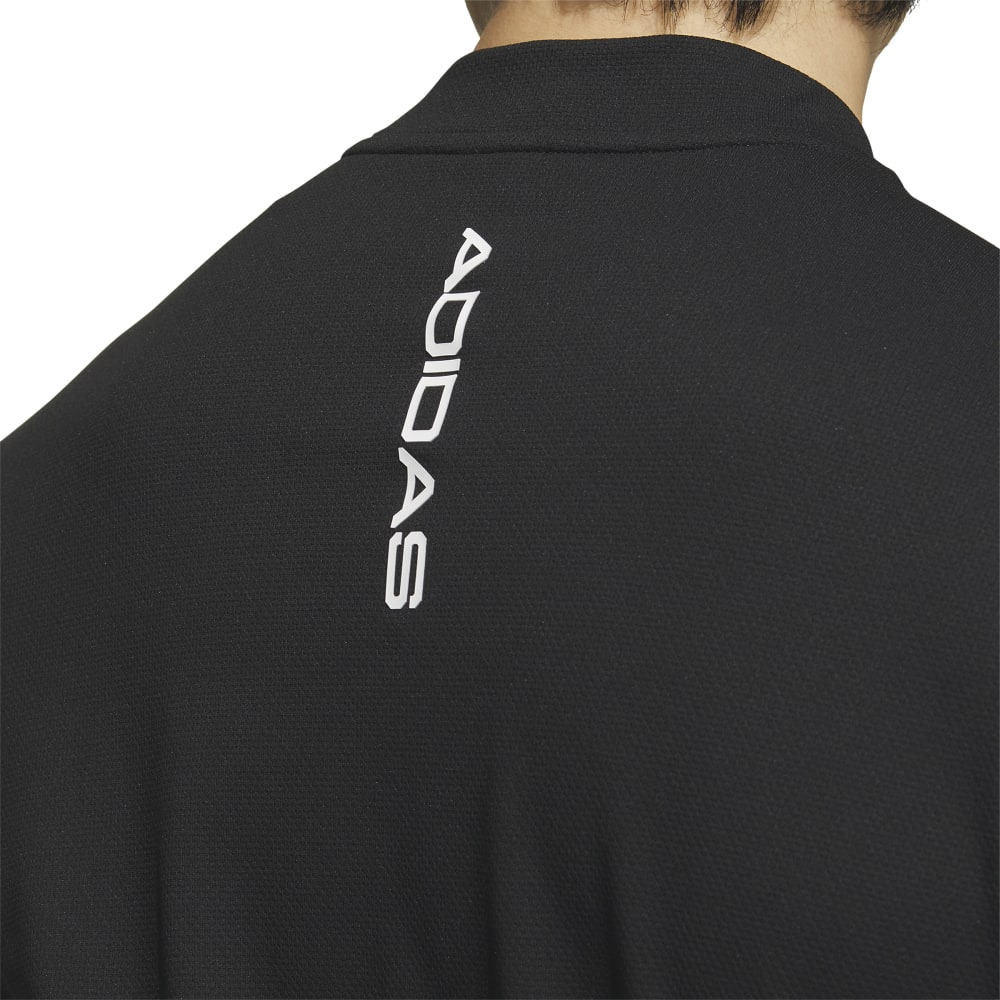 アディダス（adidas）（メンズ）ゴルフウェア 吸汗速乾 モックネック半袖 3ストライプス メッシュベントモック IKK67-IN9052BK