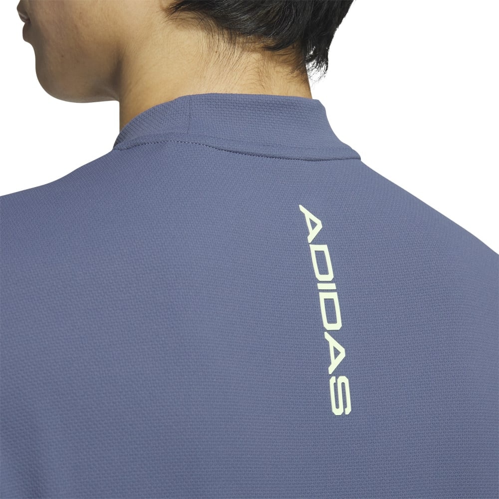 アディダス（adidas）（メンズ）ゴルフウェア 半袖 吸汗速乾 3ストライプス メッシュベントモック IKK67-IN9054NVY