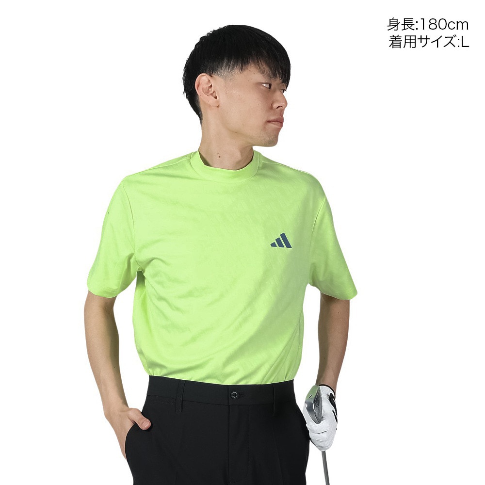 アディダス（adidas）（メンズ）ゴルフウェア 半袖 BOSジャガード グラフィックモック IKK69-IN9061FGRN