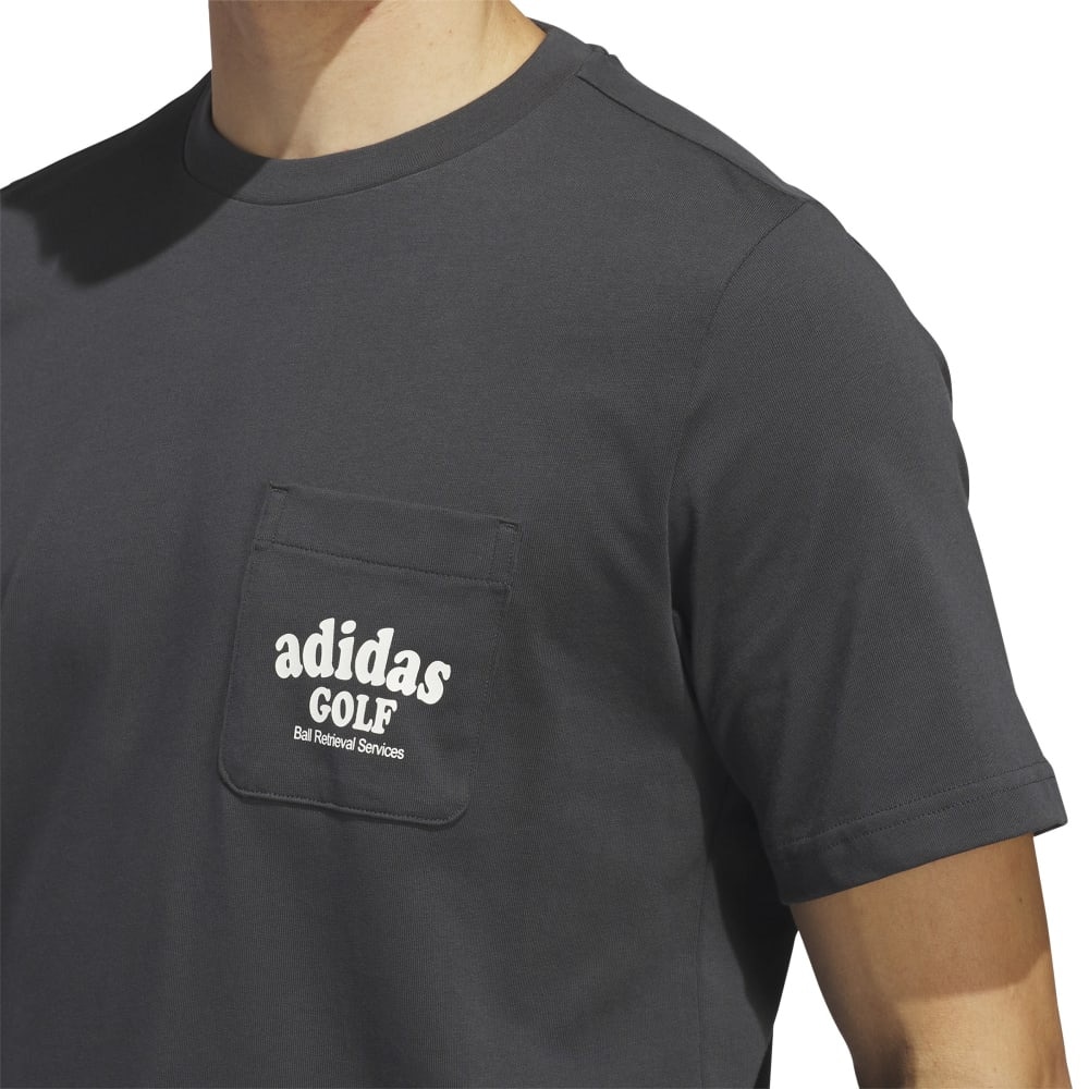 アディダス（adidas）（メンズ）モックネック ゴルフ 半袖 ボールリトリーバルTシャツ KOI66-IS3268BK